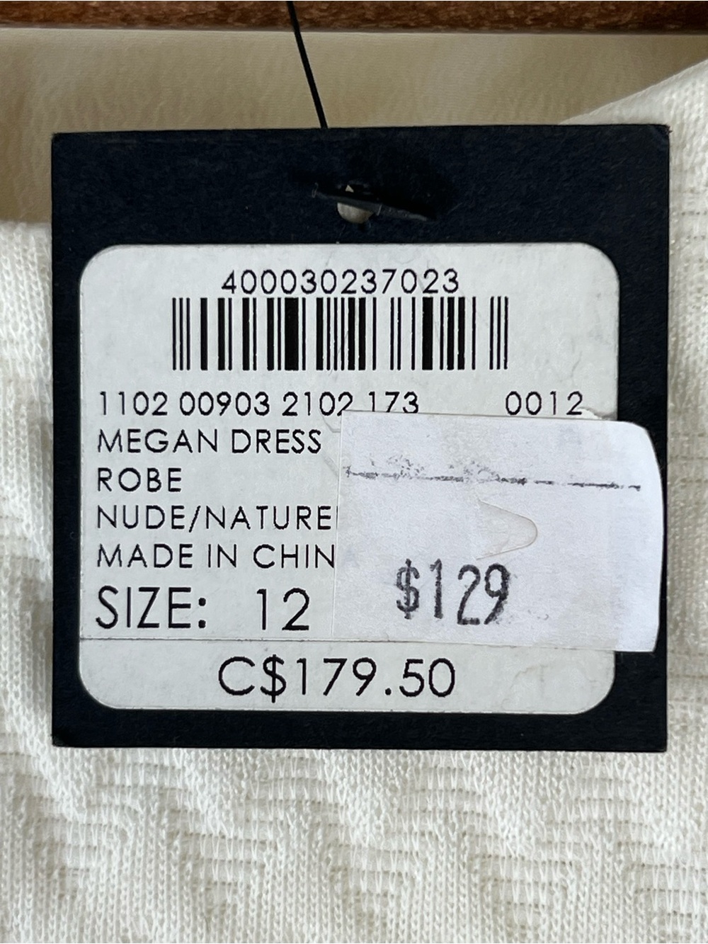 Club Monaco Ivory Textured Shift Dress Size 12 New With Tags 3/4 Sleeve Elegant - Picture 8 of 12